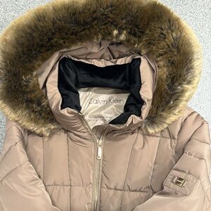 Calvin Klein Quilted Coat (Light Brown-slightly darker than cover photo)